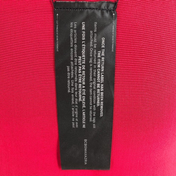 BCBG MAXAZRIA NEW Womens Size Small Fit & Flare Ponte Knit Lacee Dress Sangria - Picture 7 of 9